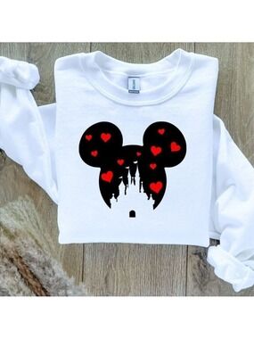 Disney Mouse ears hearts Castle Sweatshirt